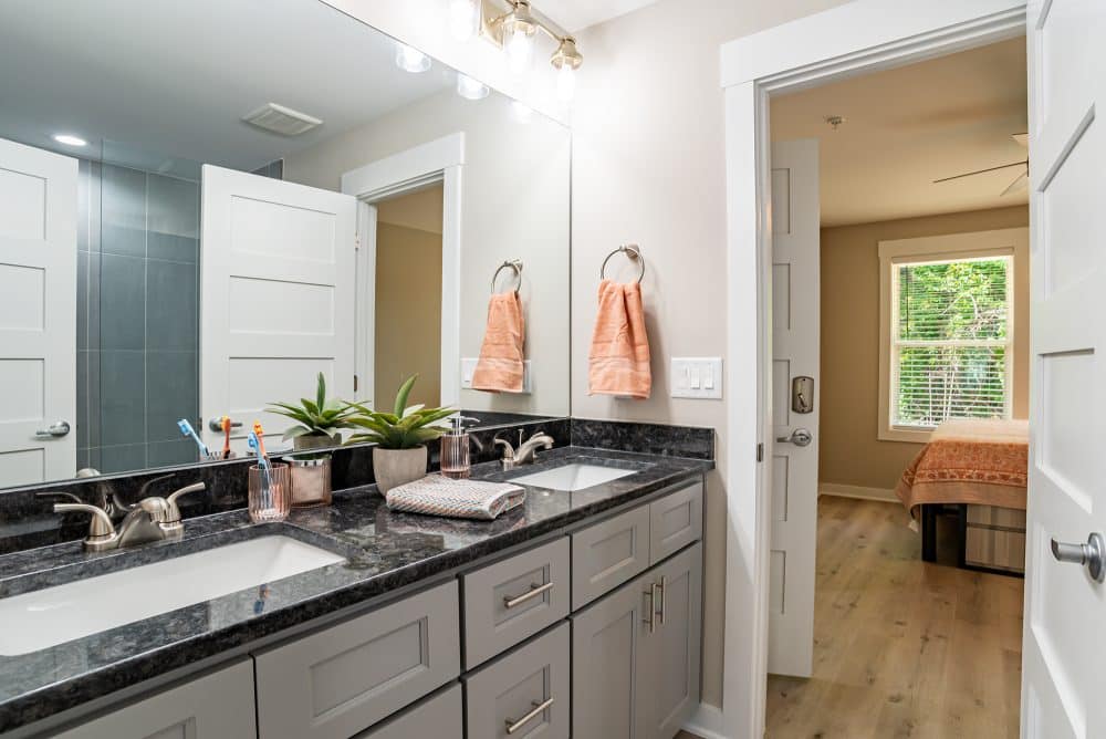 the edition on rosemary apartments near unc chapel hill bungalow floor plan interior bathroom double vanity