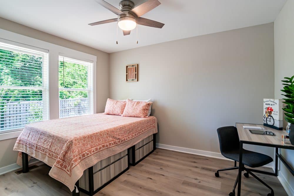 the edition on rosemary apartments near unc chapel hill fully furnished bedroom lvp flooring