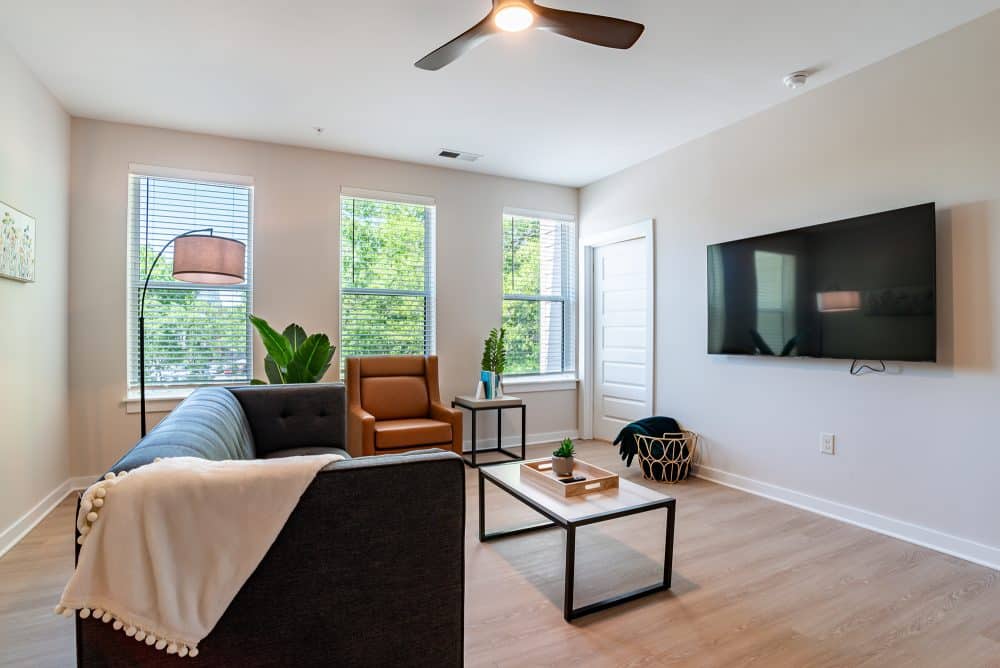 the edition on rosemary apartments near unc chapel hill fully furnished living room
