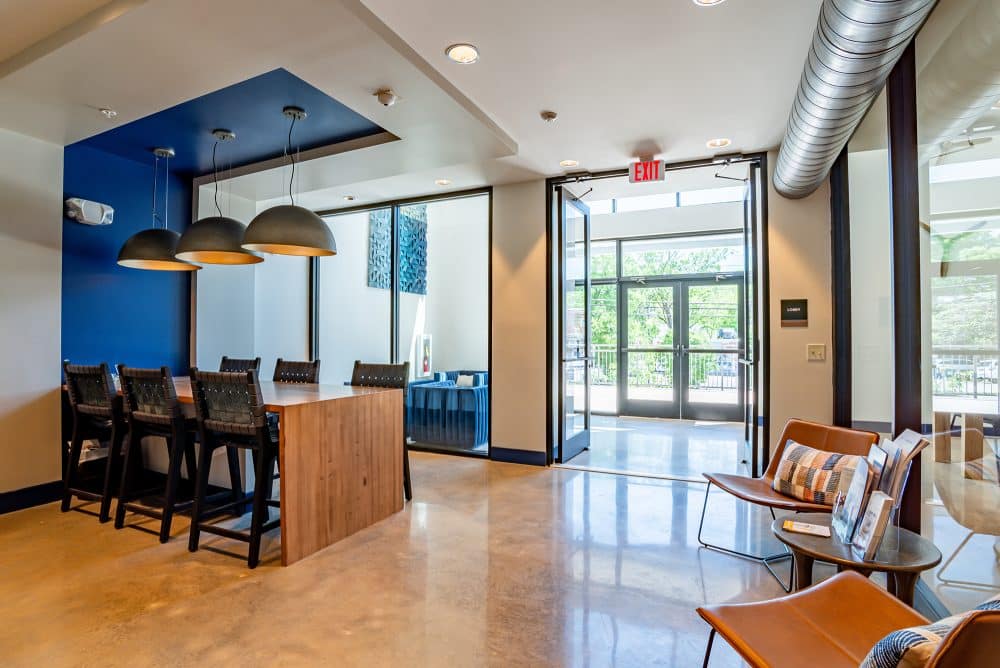 the edition on rosemary apartments near unc chapel hill resident clubhouse lounge spaces lobby